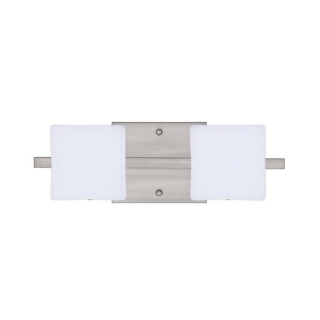 Alex Vanity, Opal Matte, Satin Nickel Finish, 2x5W LED